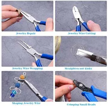 Shynek 6pcs Jewelry Making Pliers Set for All Craft Lovers