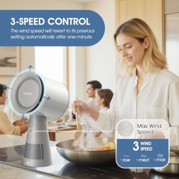 COANTO Portable Range Hood, Kitchen Exhaust Fan, 3-Speed Portable Exhaust Fan for Kitchen and Indoor BBQ, with 2 Filters included