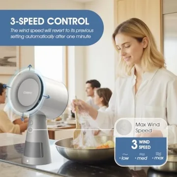 COANTO Portable Range Hood, Kitchen Exhaust Fan, 3-Speed Portable Exhaust Fan for Kitchen and Indoor BBQ, with 2 Filters included