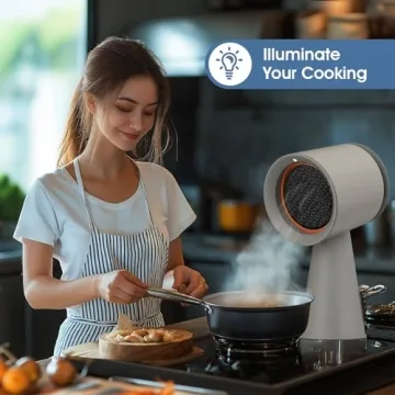 COANTO Portable Range Hood, Kitchen Exhaust Fan, 3-Speed Portable Exhaust Fan for Kitchen and Indoor BBQ, with 2 Filters included