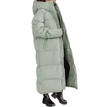 Shop Shanfetl Women's Long Quilted Coat for Winter