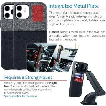 Dockem iPhone 12 Wallet Case: Slim Design & Magnetic Mount