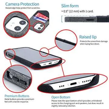 Dockem iPhone 12 Wallet Case: Slim Design & Magnetic Mount