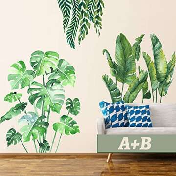 Monstera Leaf Tropical Peel and Stick Wall Stickers