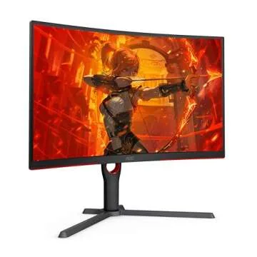 AOC GAMING CQ27G3S Frameless Curved Gaming Monitor, QHD 2K 2560x1440, 1000R VA, 165Hz 1ms, FreeSync Premium ,Black