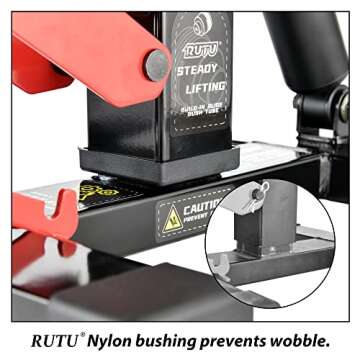 RUTU Hydraulic Motorcycle Lift Stand - Heavy-Duty 1000Lbs