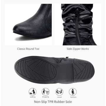 Jeossy Women's 9601 Knee High Slouch Boots - Stylish Comfort