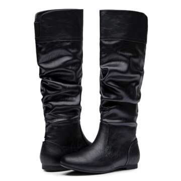 Jeossy Women's 9601 Knee High Slouch Boots - Stylish Comfort