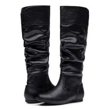 Jeossy Women's 9601 Knee High Slouch Boots - Stylish Comfort
