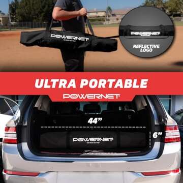 PowerNet Baseball Softball Practice Net 7x7 with Baseball Accessories for Practice Pitching & Batting, Ball Caddy, Weighted Baseballs, Tee (Ultimate Training Kit, Black)