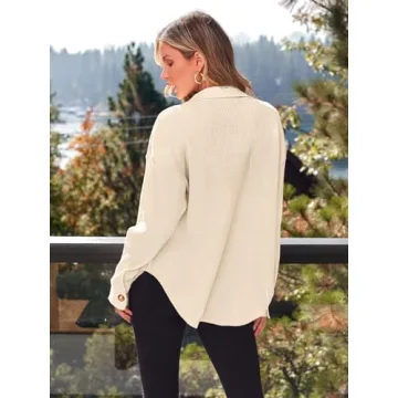 AUTOMET Women's Oversized Button Down Shacket for Fall 2025