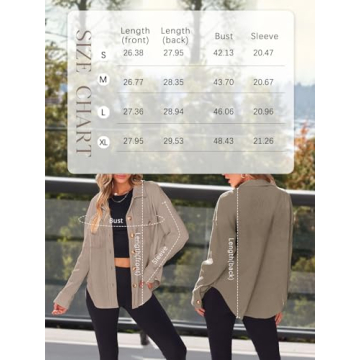 AUTOMET Women's Oversized Button Down Shacket for Fall 2025