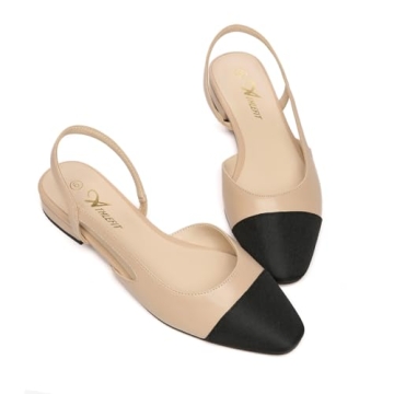 Athlefit Women's Stylish Slingback Flats for Weddings