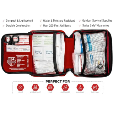 Swiss Safe First Aid Kit: 200-Piece Emergency Essentials