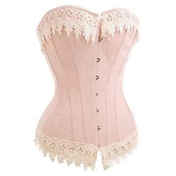 Alivila.Y Fashion Women's Sexy Vintage 1920s Renaissance Lace Trim Corset Bustier - Perfect Fit & Co...