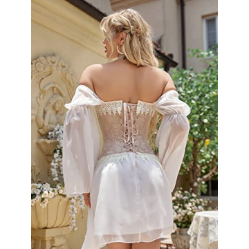 Alivila.Y Women’s Vintage Lace Trim Corset Top
