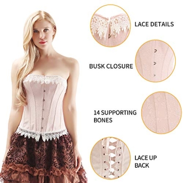 Alivila.Y Women’s Vintage Lace Trim Corset Top