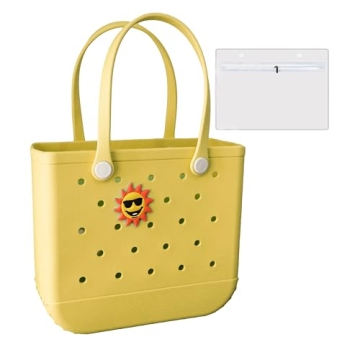 ZINGRISE Tote Bag Rubber Beach Bag, Travel Tote Bag waterproof sandproof,Washable Durable Tote Bag,W...