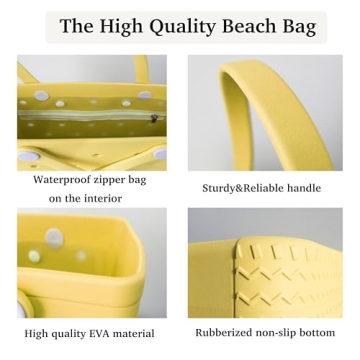 ZINGRISE Waterproof Beach Bag - Lightweight Travel Tote Bag