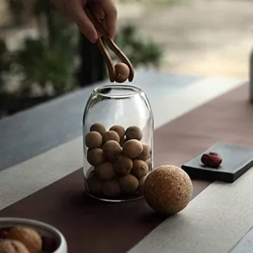 UPKOCH Decorative Glass Jars with Cork Ball Lids