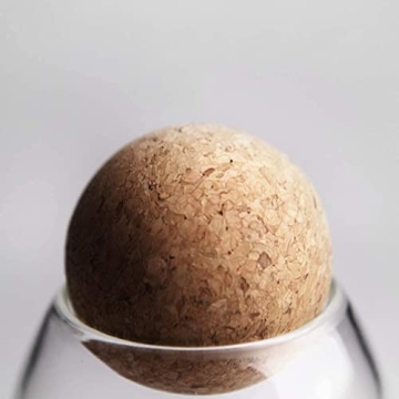 UPKOCH Decorative Glass Jars with Cork Ball Lids