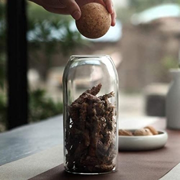 UPKOCH Decorative Glass Jars with Cork Ball Lids