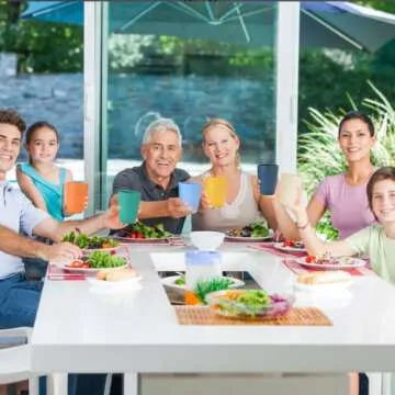 Mfacoy Wheat Straw Cups Set of 6, 12 oz Unbreakable Drinking Cups, Reusable Cups, Stackable Tumbler Cups, Colourful Water Cup Set for Kitchen, BPA Free, Dishwasher & Microwave Safe, Cups with 6 Colors