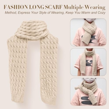 Suhine 8 Pcs Winter Set - Beanies Gloves Scarves for Women