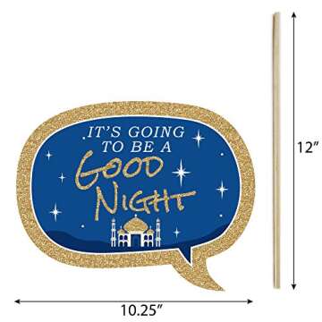 Big Dot of Happiness Funny Ramadan - Eid Mubarak Photo Booth Props Kit - 10 Piece