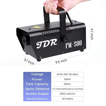 Mini 500W Fog Machine with Wireless Remote Control