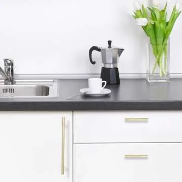 BUKOBYHE 10 Pack 3Inch Brushed Brass Cabinet Handles