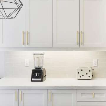 BUKOBYHE 10 Pack 3Inch Brushed Brass Cabinet Handles