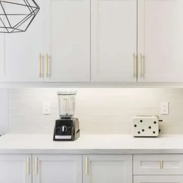 BUKOBYHE 10 Pack 3Inch Brushed Brass Cabinet Handles