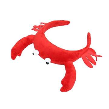 Fxaelian Cute Red Crab Hairband for Parties & Costumes