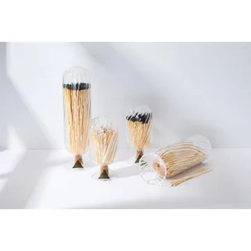 Skeem Helix Glass Match Cloche - Stylish Candle Accessory