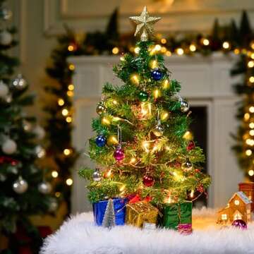 JOYIN 10.8ft Christmas Berry Garland String Light Beaded