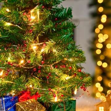 JOYIN 10.8ft Christmas Berry Garland String Light Beaded