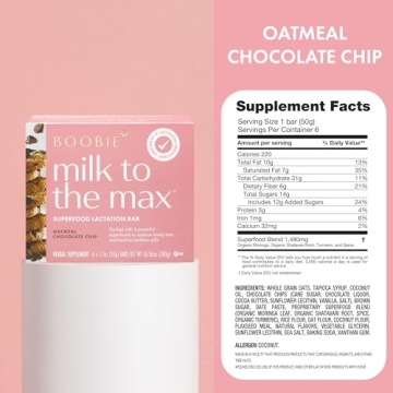 Boobie Bars for Lactation Support and Milk Supply