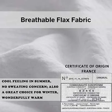 Elegant 100% Linen Duvet Cover Set - King Size Luxury