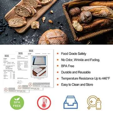 SiliQueen Silicone Pastry Baking Mat with Measurements Extra a Brush and a Dough Scraper- 27.5” x ...