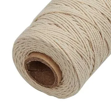 Tenn Well Butchers Cooking Twine, 328 Feet 3Ply 1mm Cotton Bakers Twine, Food Safe Kitchen String fo...
