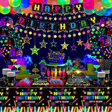 241 PCS Glow Neon Party Supplies Set - Brighten Up Your Celebration!