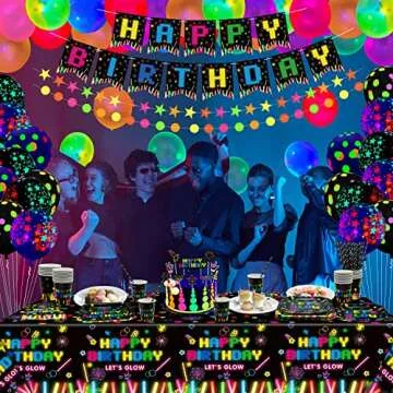Glow Neon Party Supplies Set for Vibrant Celebrations