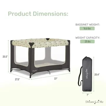 Dream On Me Zodiak Portable Playard Lightweight Easy Setup