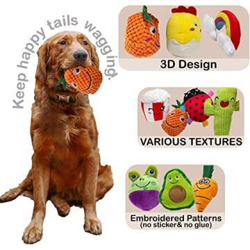 Jalousie 18 Pack Dog Squeaky Toys Cute Stuffed Pet Plush Puppy Chew for Small Medium Pets - Bulk