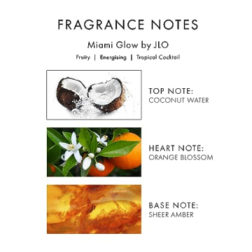 JLo Miami Glow Eau De Toilette 3.4 oz Fresh Tropical Scent