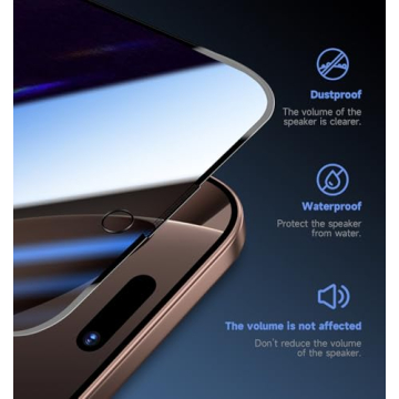 Tempered Glass Screen Protector for iPhone 16 Pro