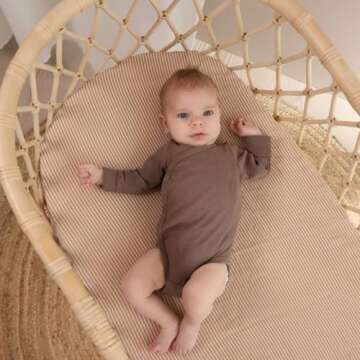 Crib Sheets – Organic Cotton Muslin Fitted Crib Sheet – Standard Size for Baby Boy and Baby Girl...