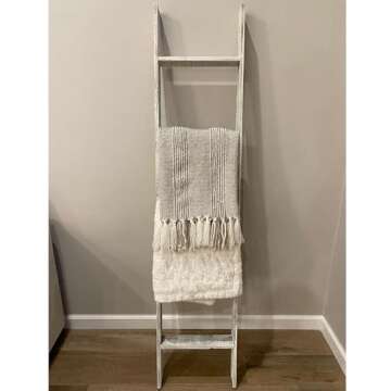 Barnwood USA Rustic Blanket Ladder for Living Room
