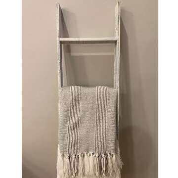 Barnwood USA Rustic Blanket Ladder for Living Room